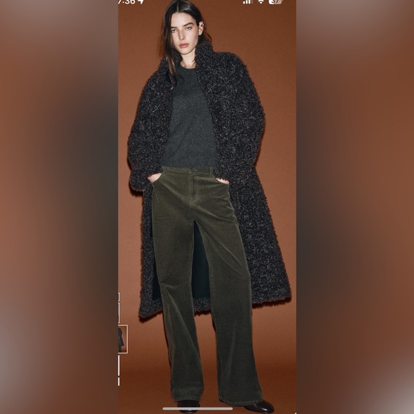 NWT ZW Collection Mid-Green Corduroy Pants Size Small $79 7627 - Picture 5 of 9